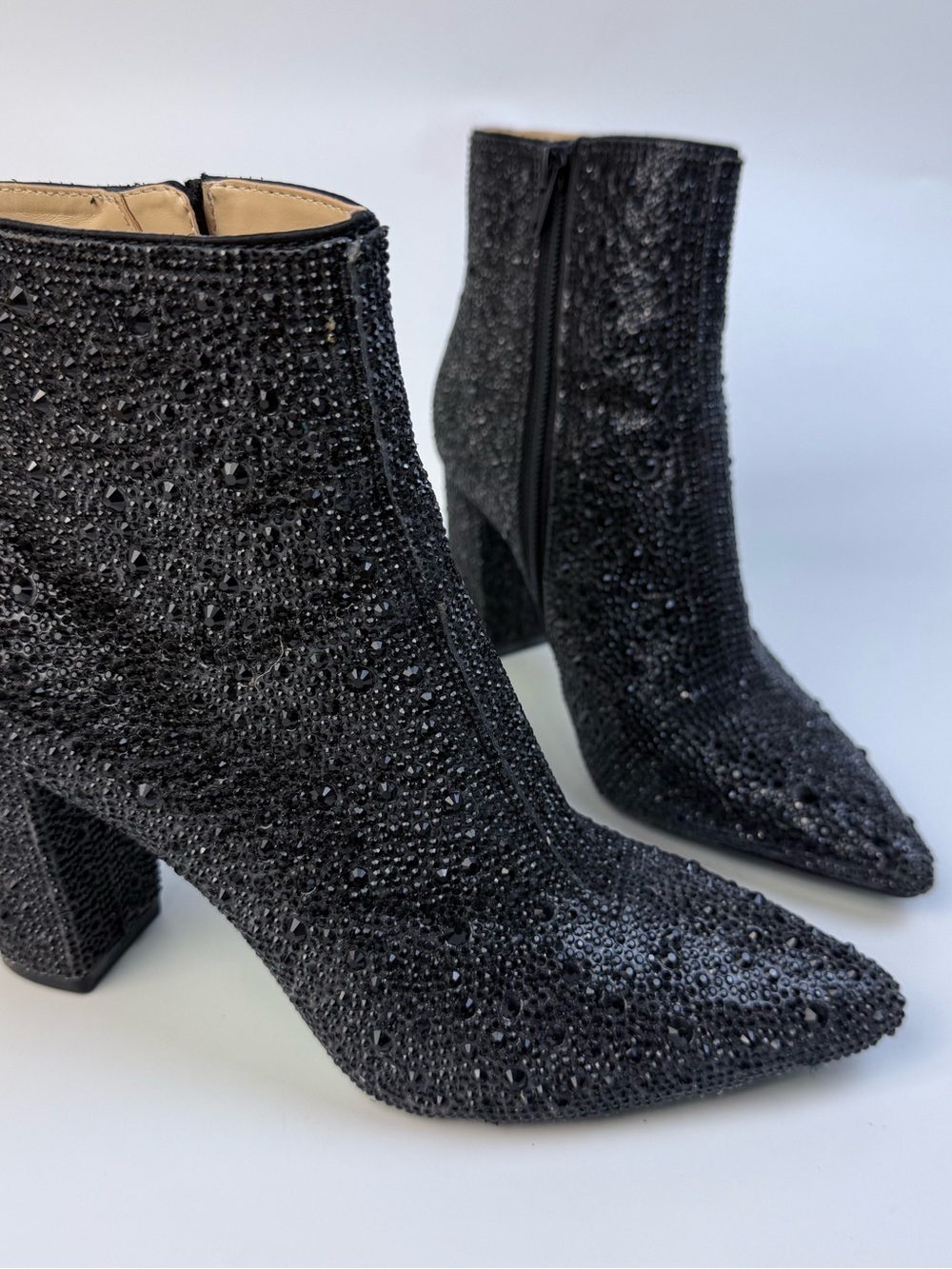 Betsey Johnson • Cady Black Rhinestone Embellished Booties